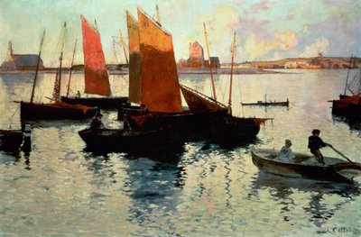 Abendlicht im Hafen von Camaret, 1892 von Charles Cottet